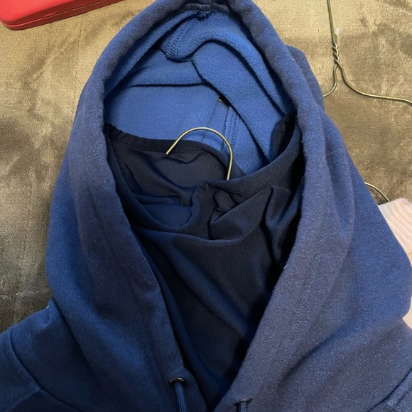 Izod Shirts Xl Blue Izod Fleece Hoodie With Builtin Gaiter Face